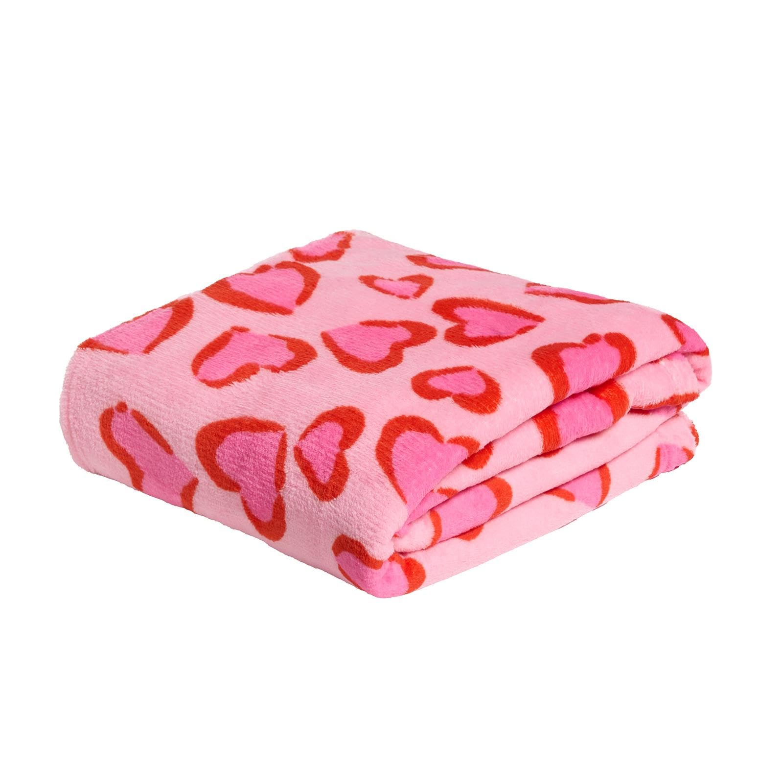 OHS Fleece Throw Blanket 125 cm x 150 cm Pink
