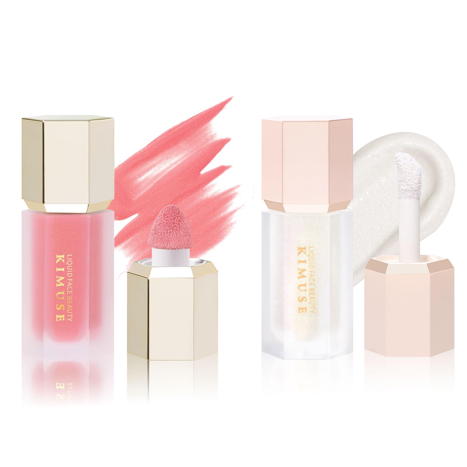 KIMUSE Liquid Blush & Weightless, Long-Wearing, Smudge Proof, Natural-Looking, Dewy Finish Glow Liquid Filter