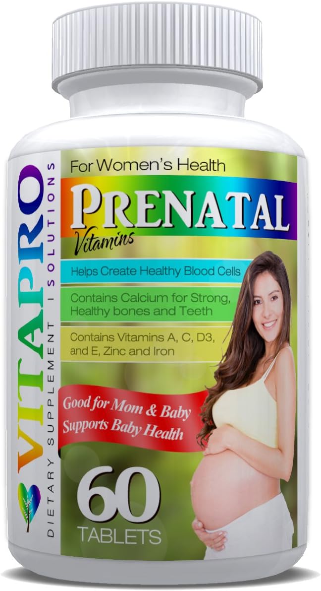 Vitapro Prenatal Multi-Vitamin - All The Vitamins You Need During Pregnancy to Support Healthy Development of Your Baby - 60 Count- Made in The USA