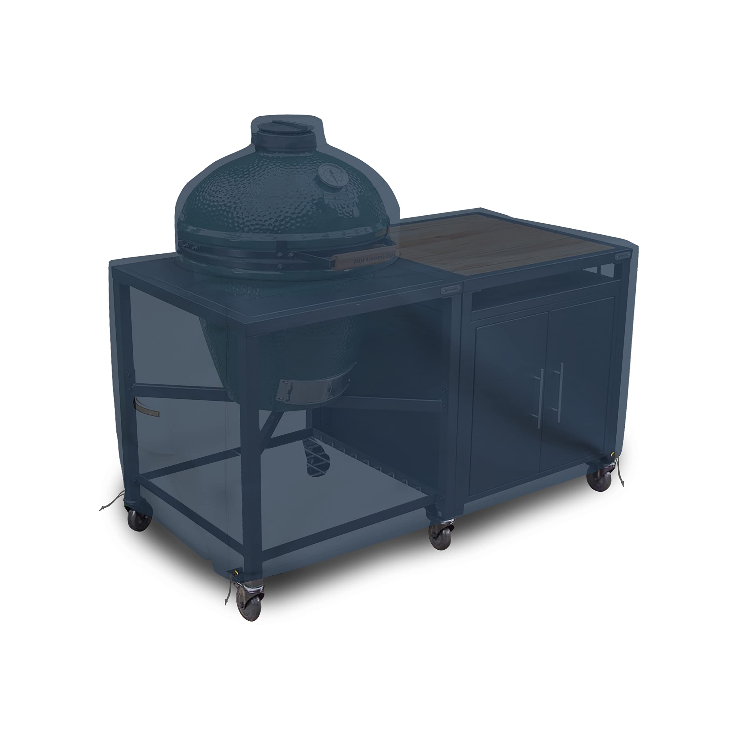 Duże jajko grill na zewnątrz pokrowce na patio - wodoodporne, 300 ml obustronne powlekane PCW, materiał odporny na wszystkie warunki atmosferyczne. Pokrowce na meble patio ze sznurkiem do wygodnego dopasowania (183 cm dł. x 76 cm gł. x 132 cm wys. , niebi