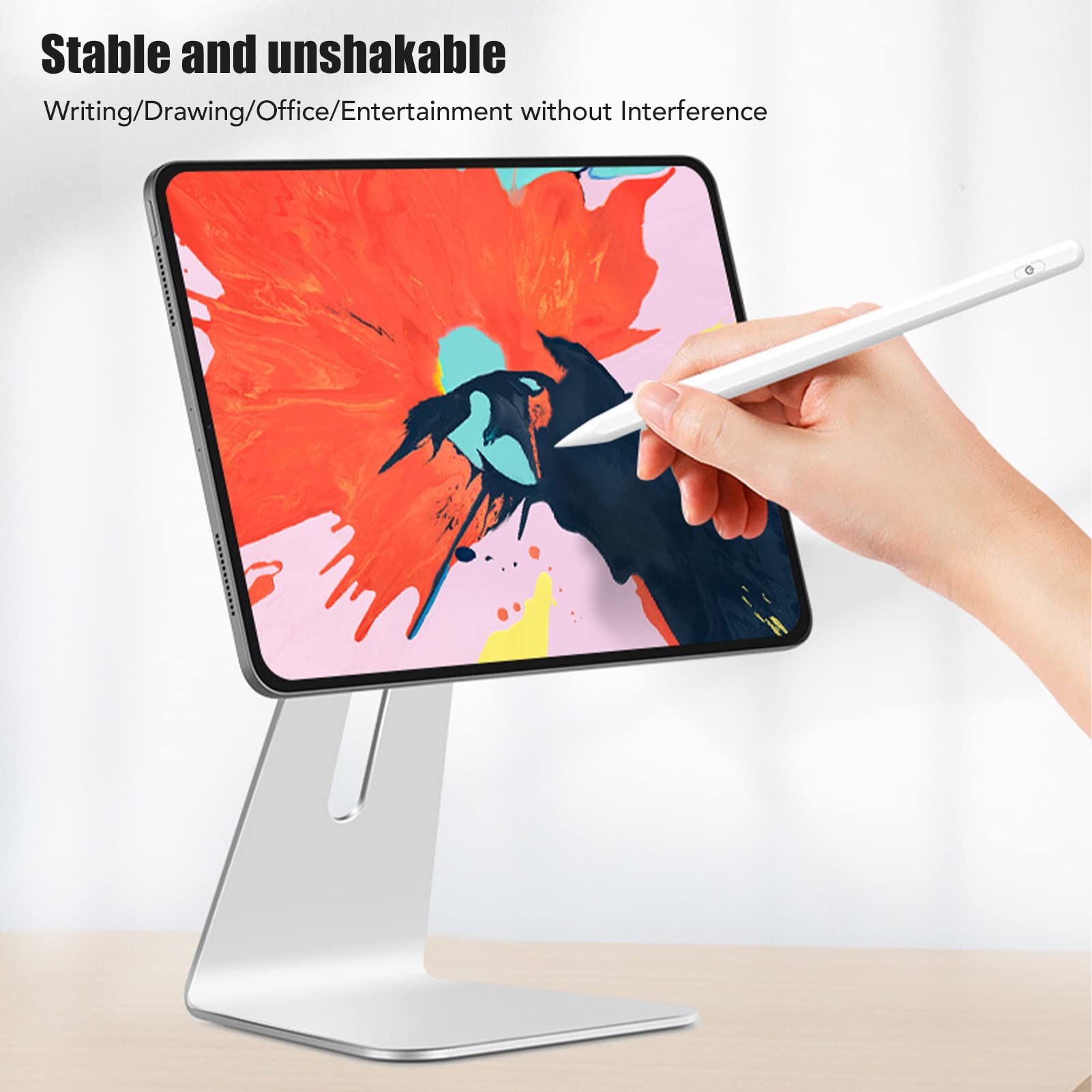 Haofy Supporto per Tablet, Robusto Supporto per Tablet IOS in Lega di Alluminio Progettato per IOS Silicone Antigraffio Ad Adsorbimento Accurato per Dispositivi da 10,9 Pollici 11