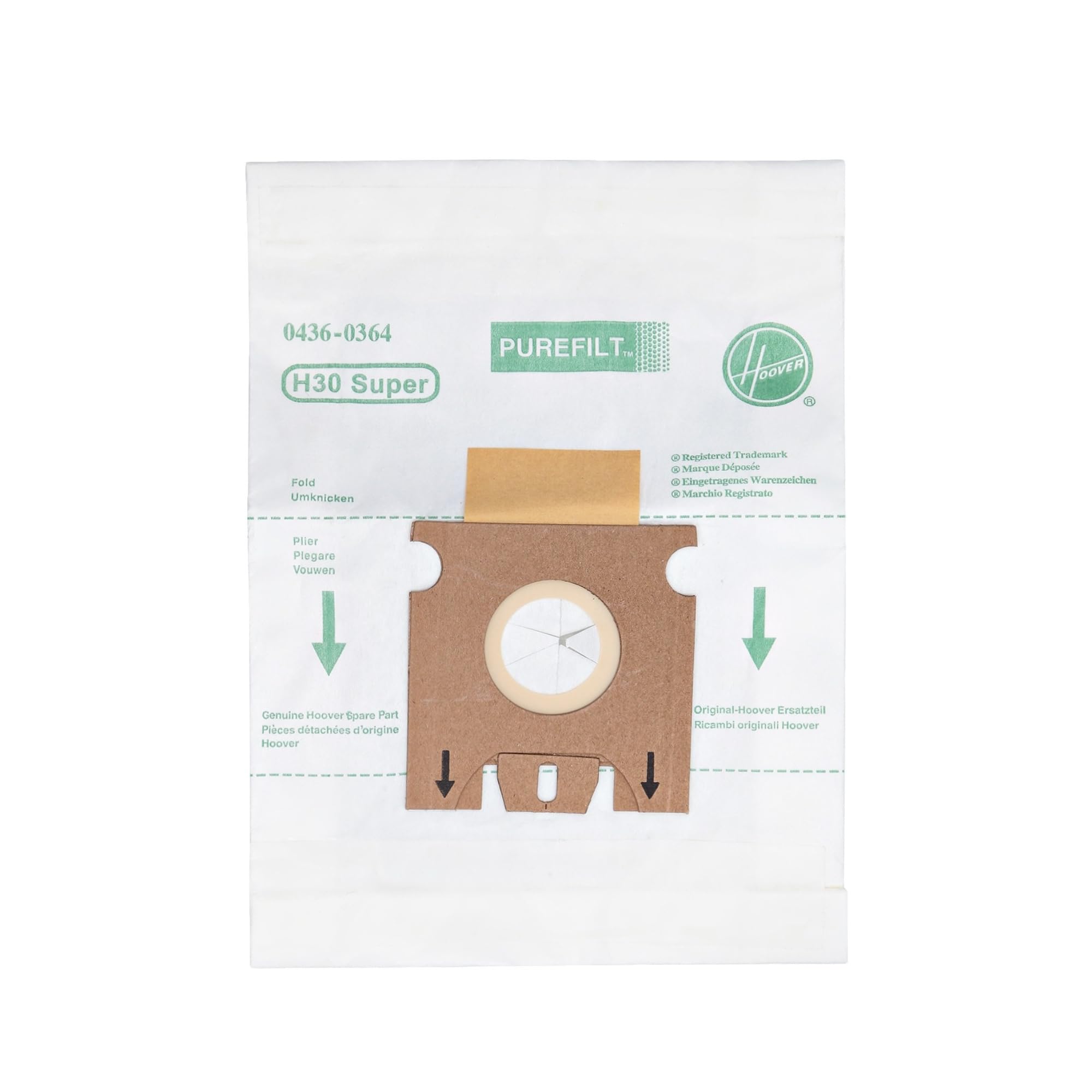5 Sacs Aspirateur Hoover H30S - Anti-Odeur - Compatibles Télios, Arianne, Discovery... - Filtration Purefit