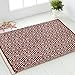 Chardin home - 100% Cotton Diamond Rug Fully Reversible - Mat Size 21''x34'', Machine Washable, Brick Red & Ivory