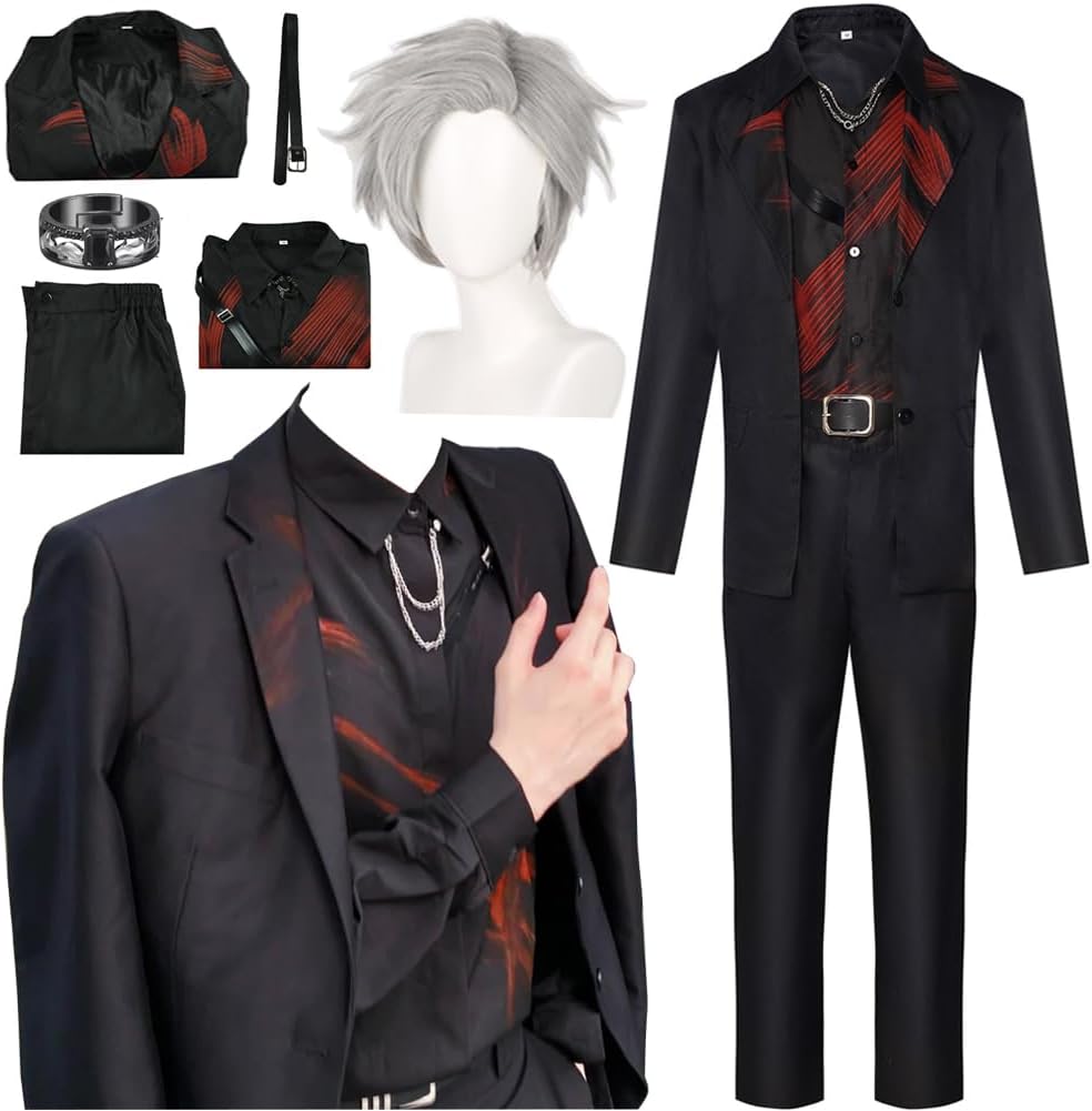 Sylus Cosplay Costume Game Love And Deepspace Costume Sylus Cosplay Black Uniform Halloween