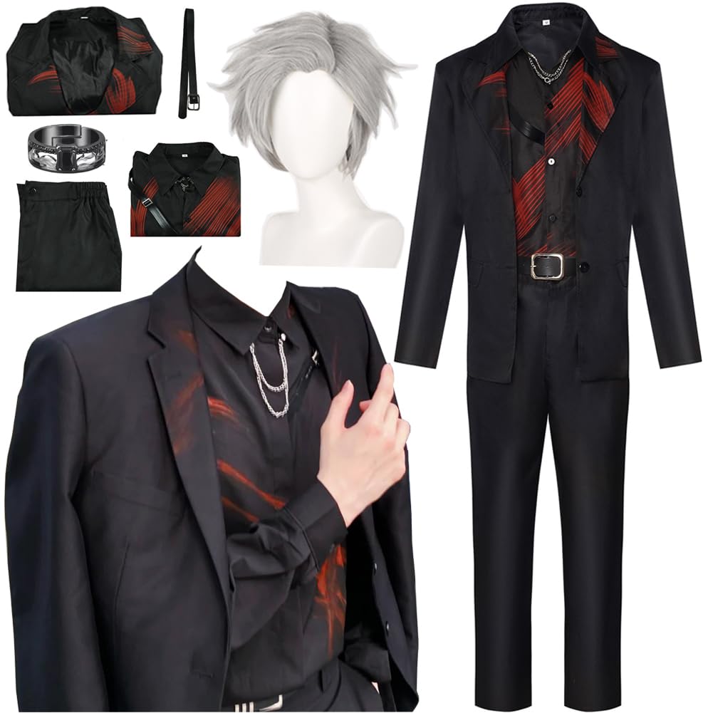 Sylus Cosplay Costume Game Love And Deepspace Costume Sylus Cosplay Black Uniform Halloween