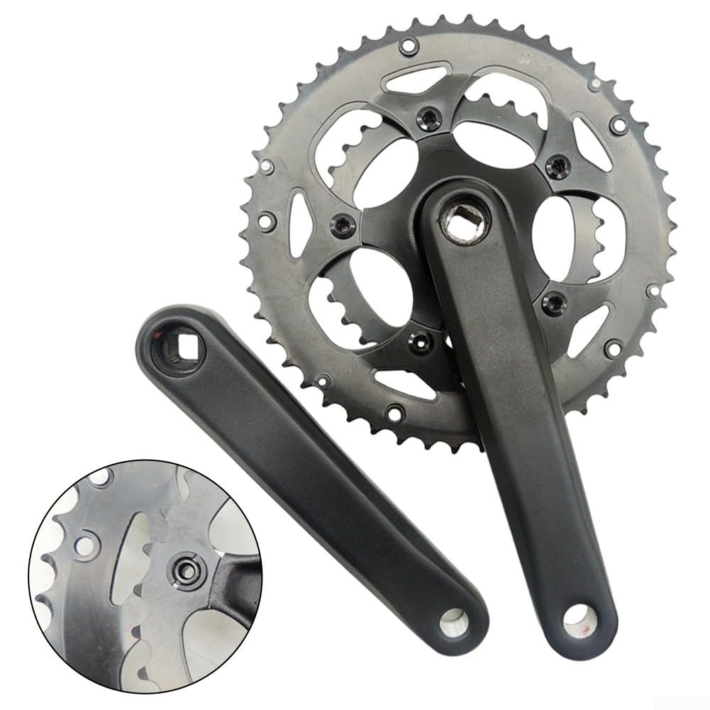 PETSTIBLE Pédalier Vélo Route 50/34 Dents - Manivelle Carrée 170mm 8-10 Vitesses