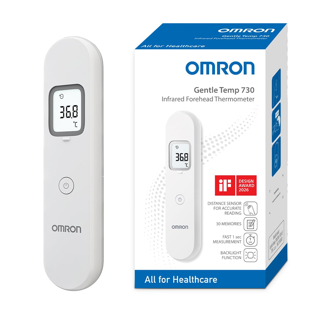 OMRON Gentle Temp 730, Infrared No-Touch Forehead Thermometer for Newborns, Children and Adults, Non-Contact Thermometer with Fast and Accurate 1-Second Measurement