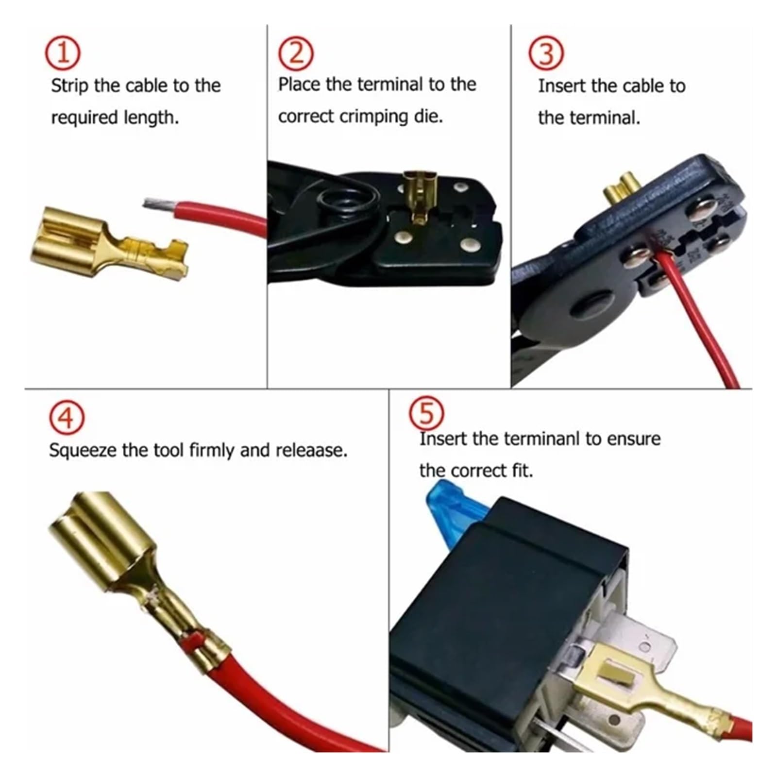 Kit d'assortiment de 750 cosses à M3-M10, cosses à œillet, cosses à 2,8/4,8/6,3 mm, connecteurs à Non isolés à Monter soi-même
