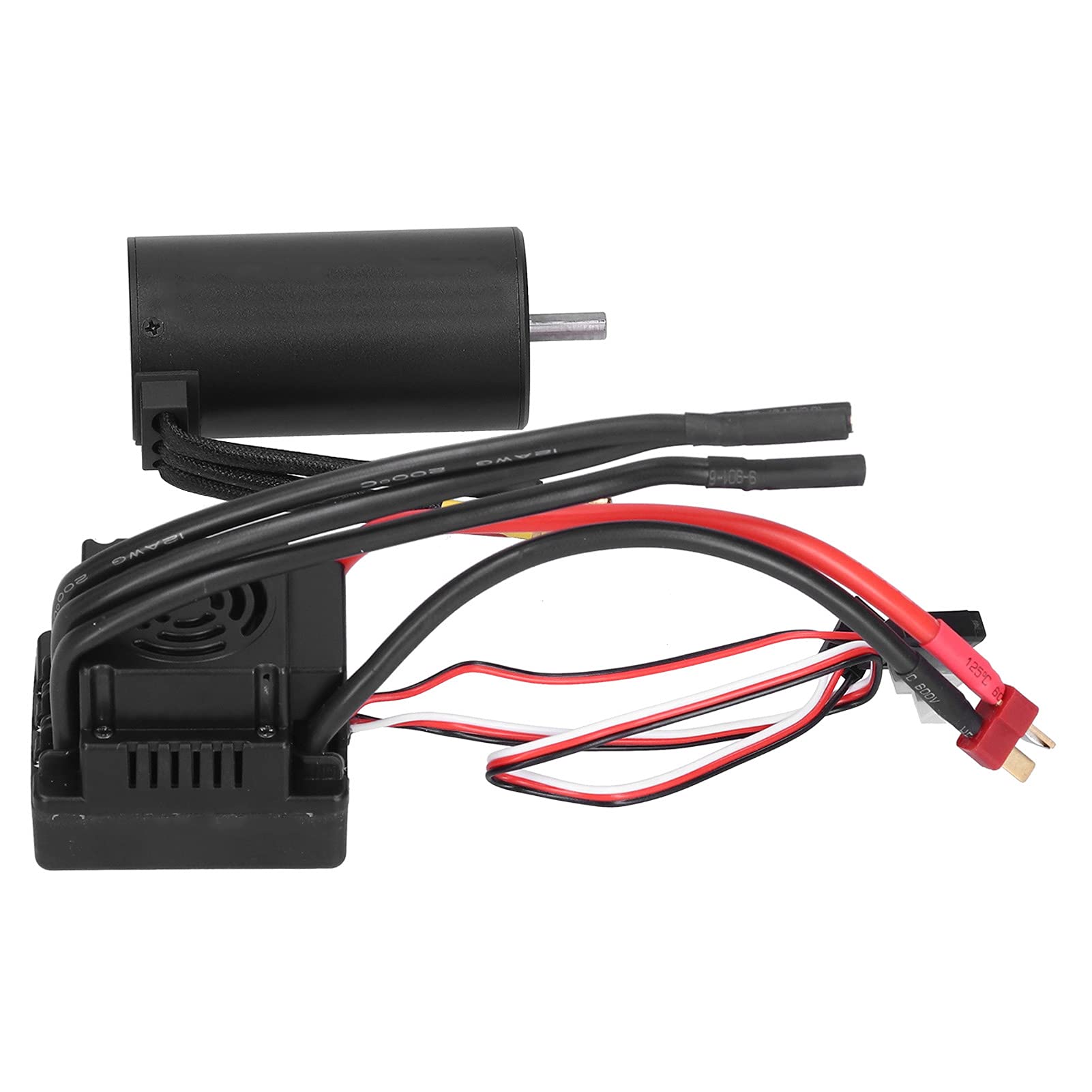 POENVFPO Silnik Bezszczotkowy 3670 2650KV, 120A ESC z Zestawem Wtyczek T, Super Gładka liniowość Przepustnicy, Ulepszone Przyspieszanie i Hamowanie, do Samochodu 1/8 RC