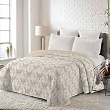 Rufino Díaz Colcha Bouti Termosellada Estampada Reversible Kylar (Beige - 90 cm) - para una sensación acogedora y de Confort - Tejido Suave, Agradable y Resistente