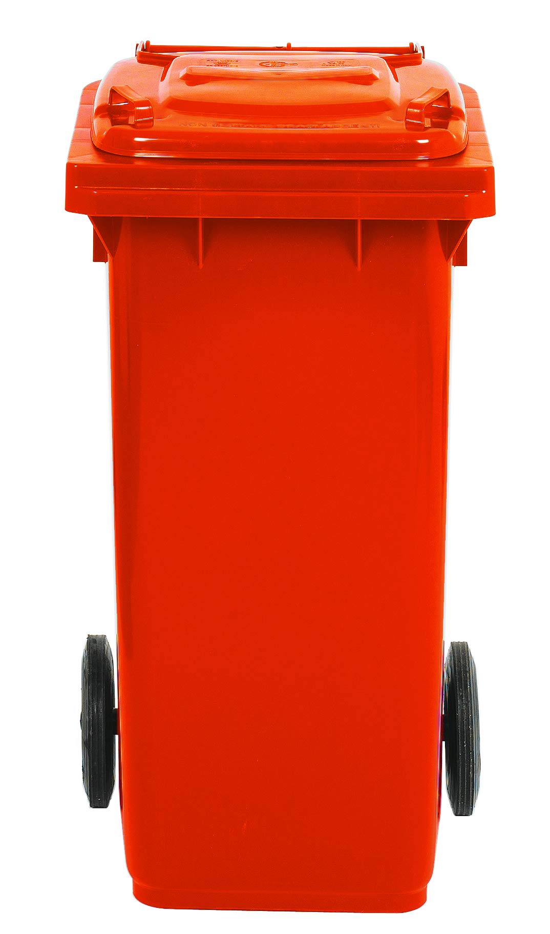 Mobil Plastic - Bidone Raccolta Differenziata 120 Litri con Coperchio e Ruote per Esterni | Colore Rosso | Plastica Resistente | Certificato UNI EN 840
