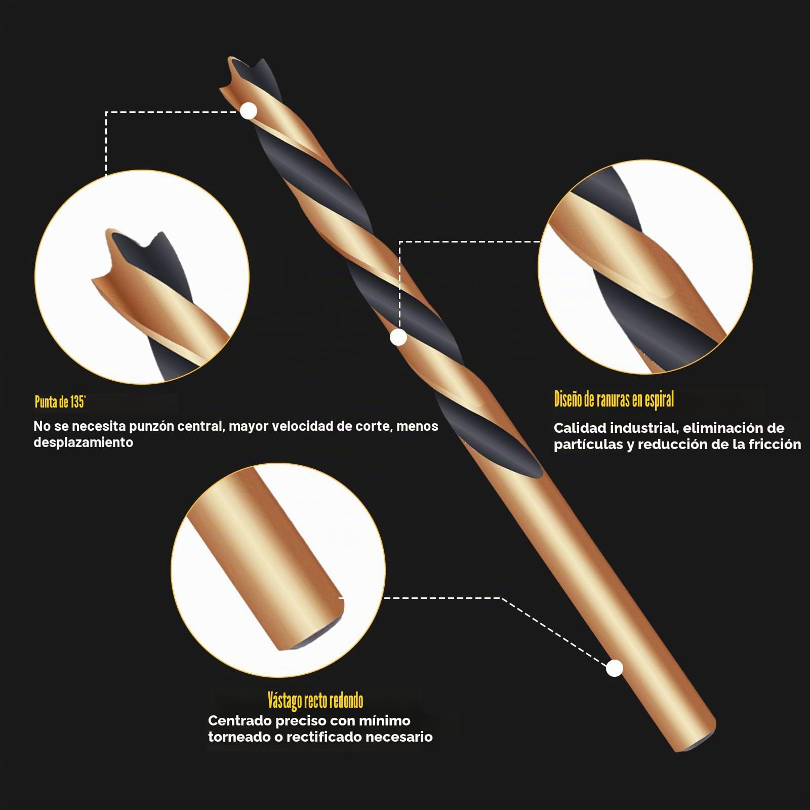 Juego de Brocas para Madera 25 Piezas HSS-G 1–13 mm, Brocas Madera Totalmente Rectificadas con Punta Centradora, para Madera Blanda y Dura, con Caja