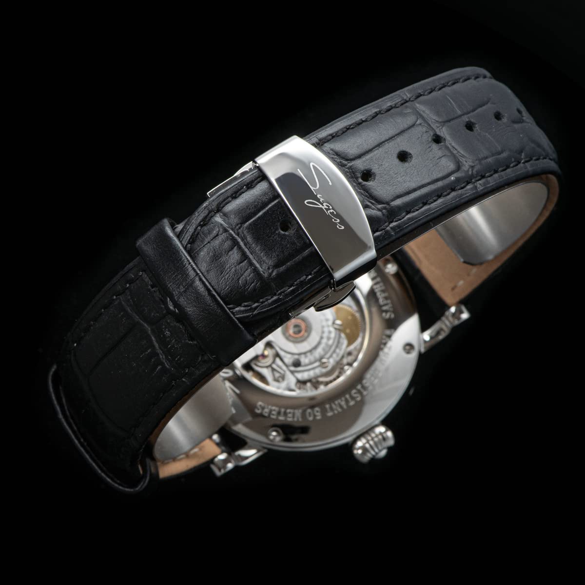 LOve Peace Moonphase Automatische Mechanische Herrenuhr Armbanduhren Möwe Uhrwerk ST2108 Wasserdichte Uhr Saphirglas Uhren Roségold Retro, rose gold, Retro