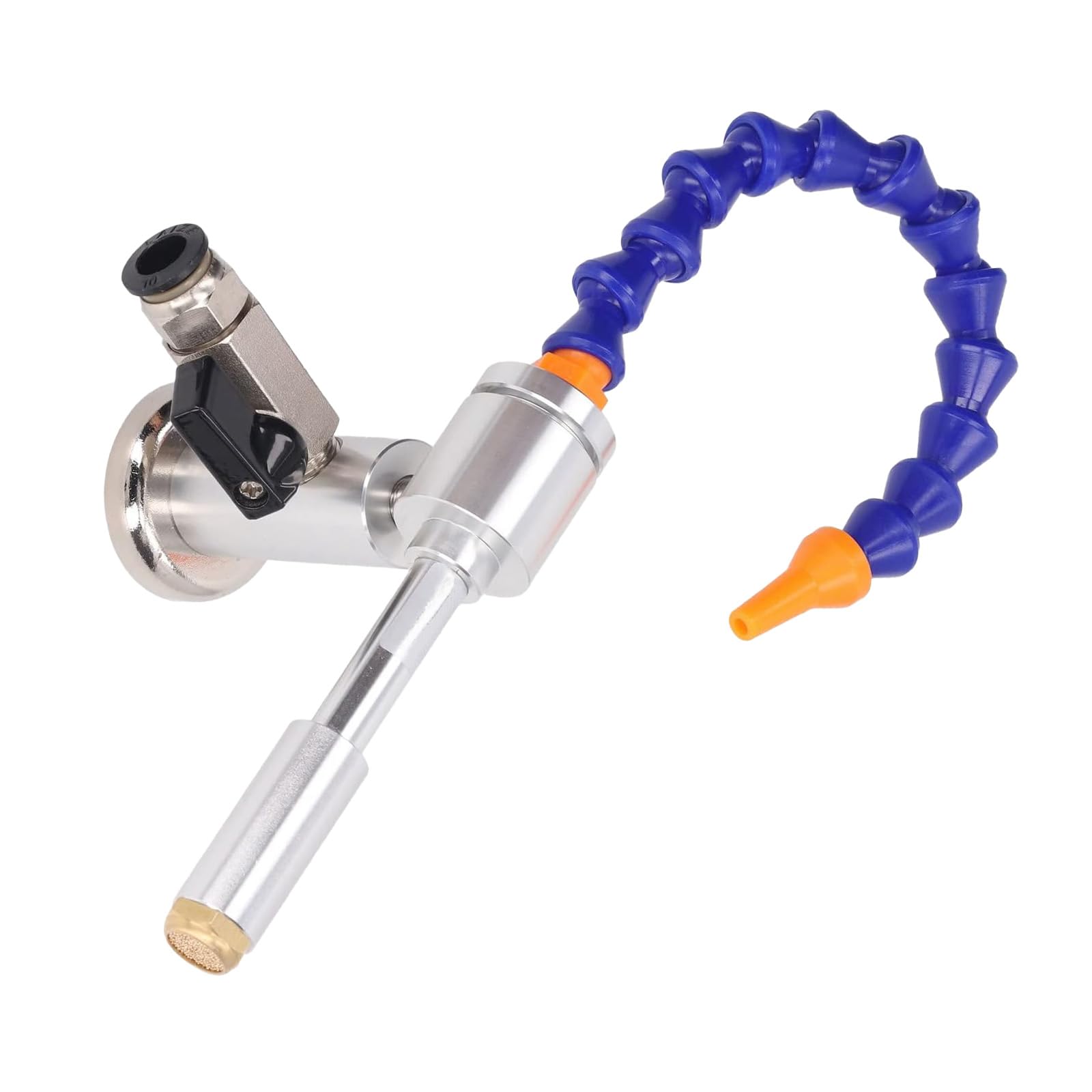 Vortex - Pistola de aire frío, aleación de aluminio, proceso mecánico, pistola de enfriamiento de aire frío con tubo flexible para fresar perforación (C)