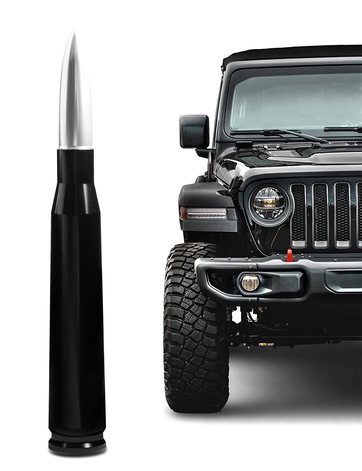 Northyun Car Truck Short Antenna, Automobile Antenna Mast Car Radio Antenna Replacement Compatible with Ford F150 Dodge Ram 1500 Toyota Pickup Truck, Silver