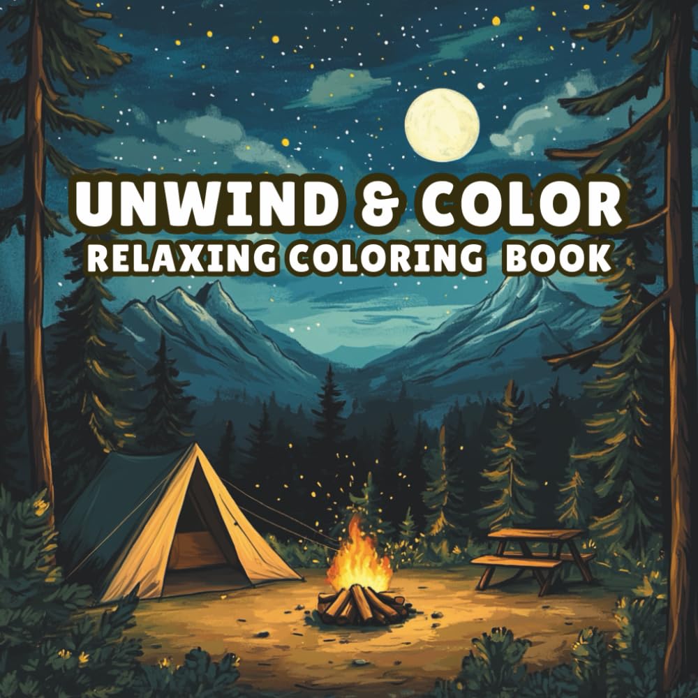 Unwind & Color: Calming Adult Coloring Book: Cheerful Bold & Easy Coloring Pages - Easy Art for Stress Relief and Creative Calm