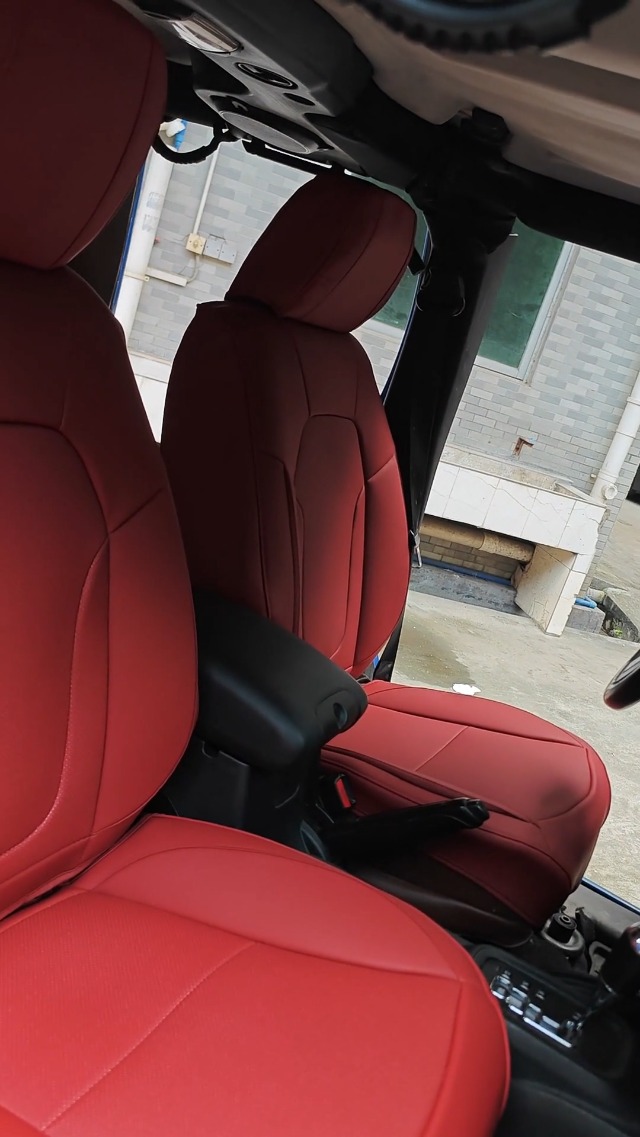 NS YOLO Leather Car Seat Covers Full Set, Universal Fit For Cars Trucks - View #5