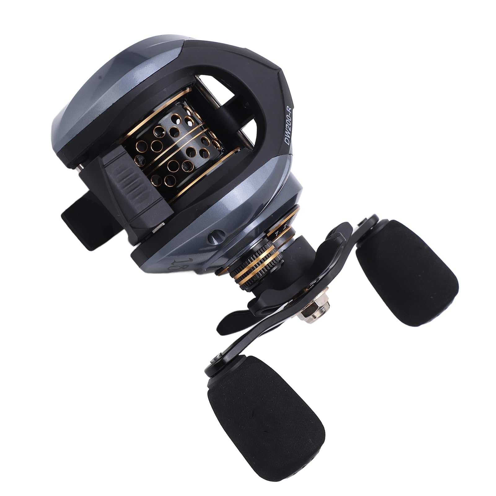 Tbest Mulinello da Lancio Left Hand 7.2:1 Rapporto, Bobina, per Pesca | 18+1 Bearings, Dual Brake Systems, Lure Fishing, Freshwater Saltwater Use