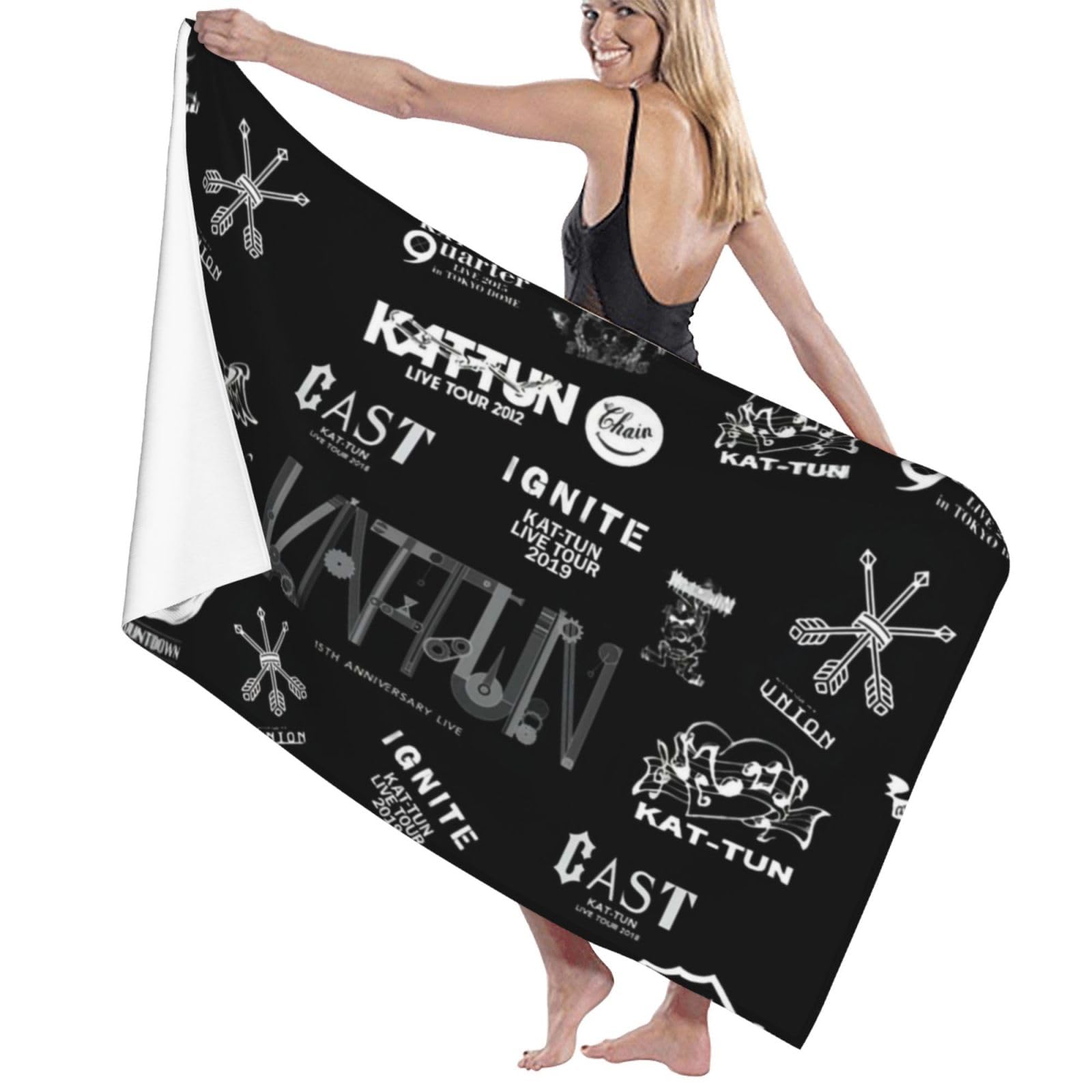 Amazon｜人気 Kat-Tun (1) マイクロファイバー バスタオル ビーチ