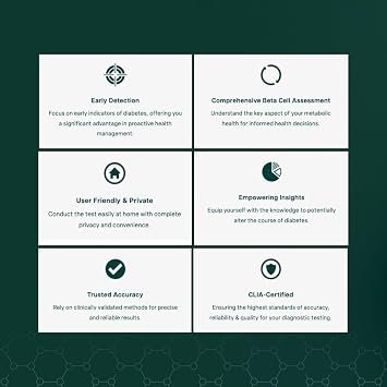 KiHealth Diabetes Test - 2025 American Diabetes Association Innovation of the Year | Early Risk Detection | Proprietary Beta Cell Apoptosis Marker + C-Peptide, Insulin & HbA1c