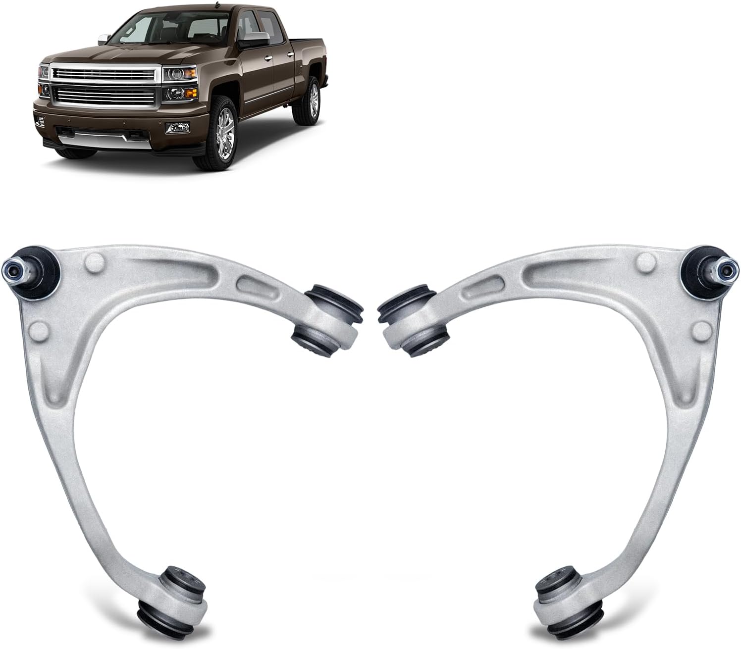 MS501233 MS501234 Front Upper Aluminum Control Arm Ball Joint Assembly Replacement for 2014-2017 Chevy Silverado1500 Sierra1500 GMC Yukon 2015-2016 SuburbanTahoe Cadillac Escalade