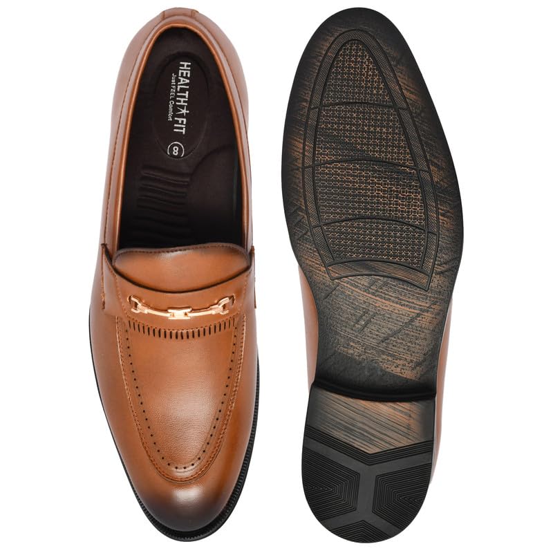 HEALTH FIT Men's Super Soft Ortho Comfortable with Soft Sole Ultra-Lightweight for Gents Luxury Formal Shoes 1262 7 61gGiwKJV8L