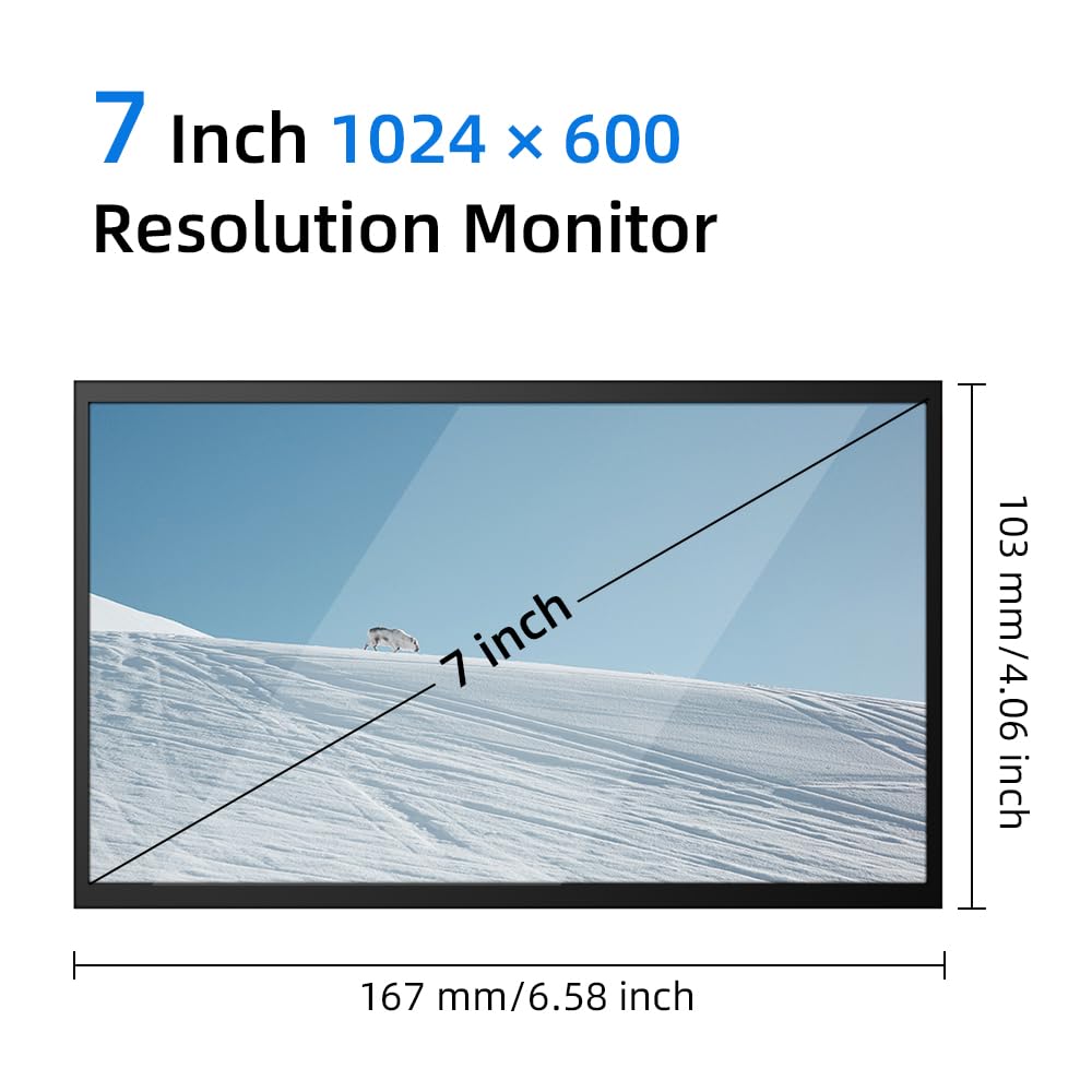 Raspberry Pi 7 Zoll Touchscreen IPS 1024x600 HD LCD HDMI kompatibel Display Halter für RPI 4B
