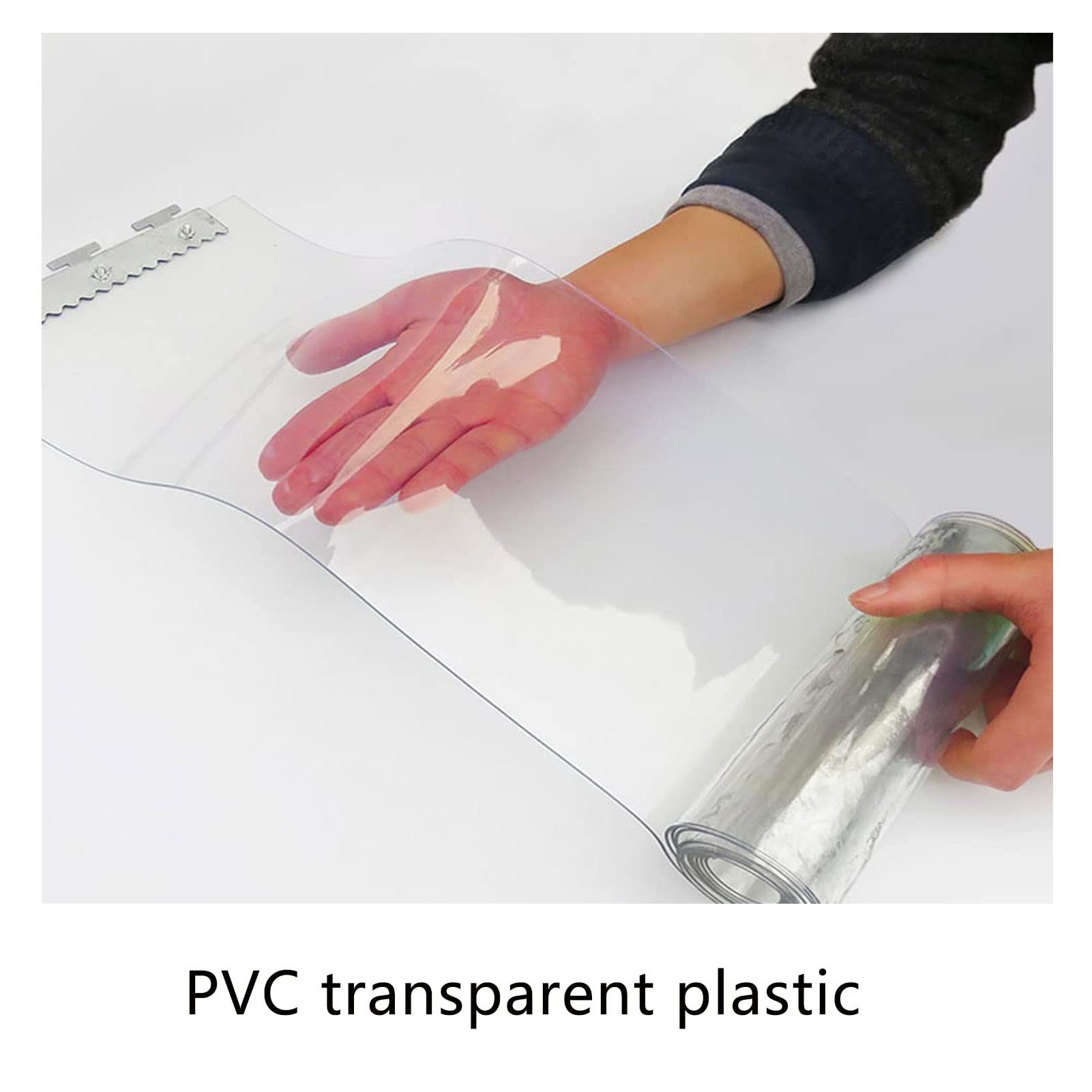 Rideau Congélateur PVC Transparent, Imperméable Garder Chaud Bandes Vinyle Rideau a Lanières Industriel Boutique Usine Garage Patio, Personnalisé (Size : 75x230cm/29.53x90.55in)