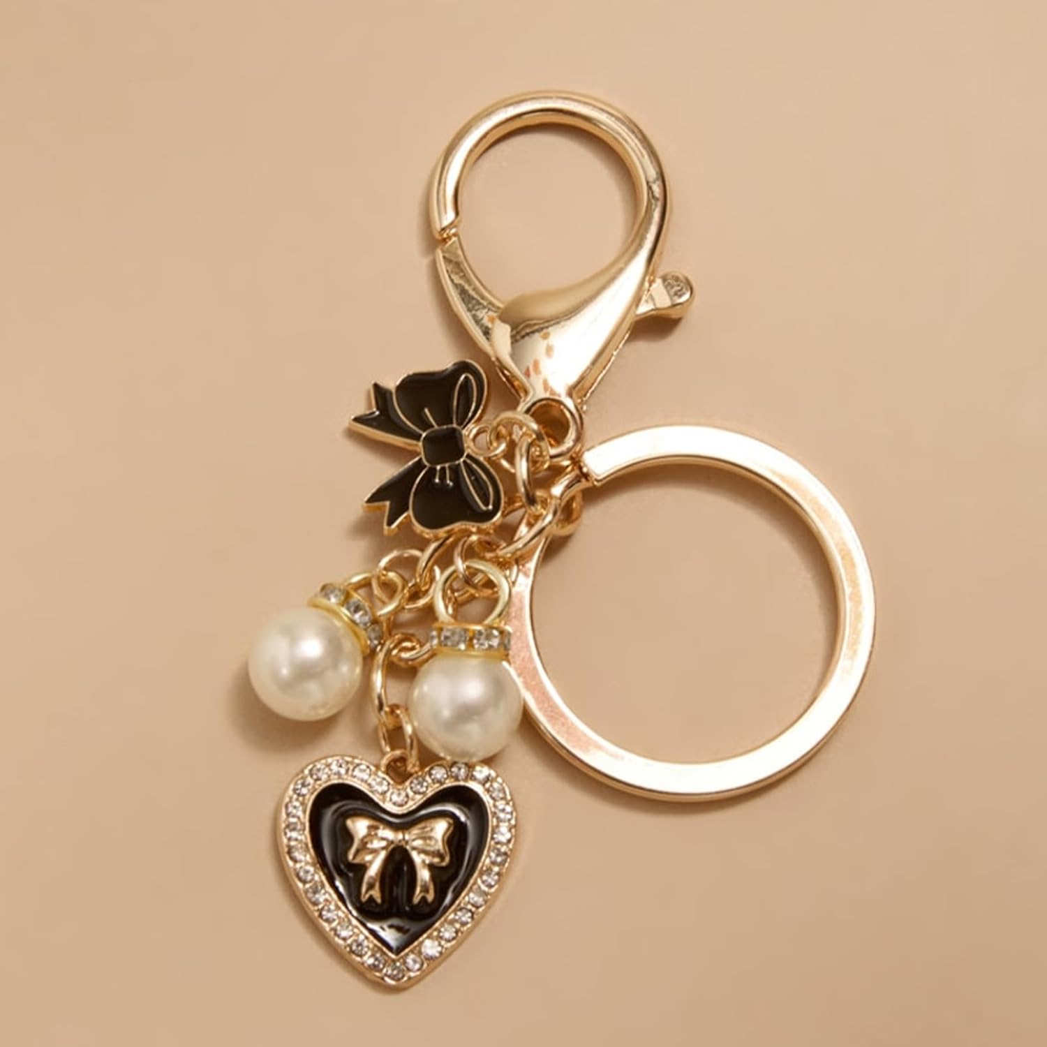 Angyape Bag Charms Purse Charms for Handbags Cute Heart Keychain Bow Pearl Accessories Car keyrings Summer Gifts for Women - Image 7