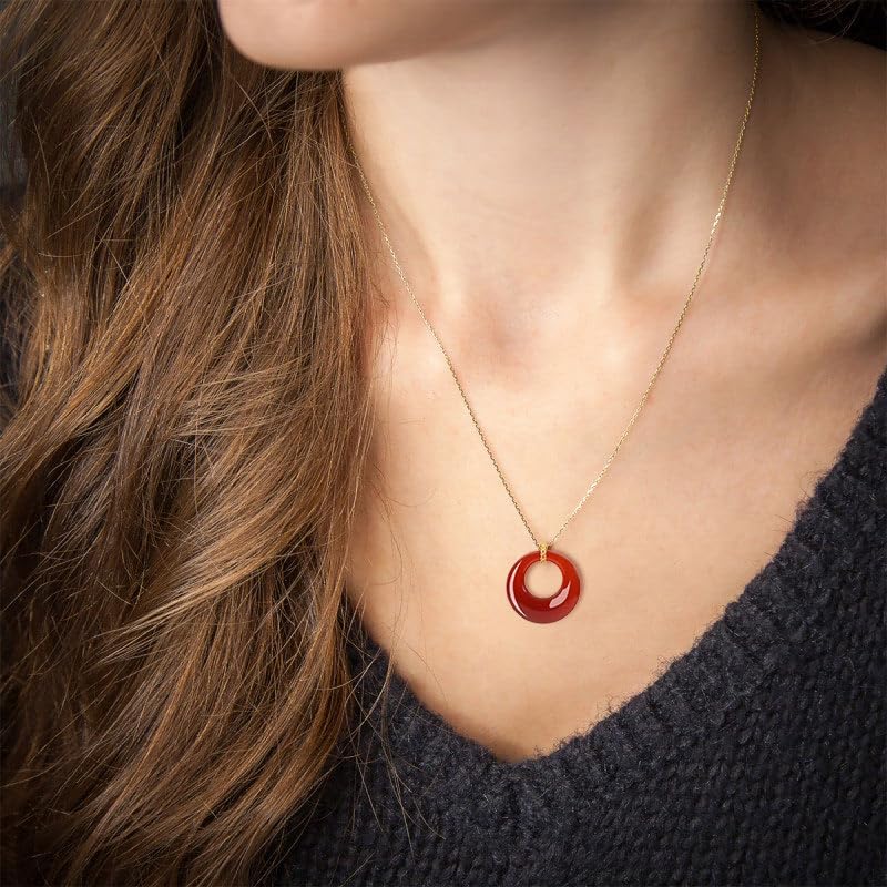 COAI Boho Fashion Circle Healing Crystal Necklace - Image 2