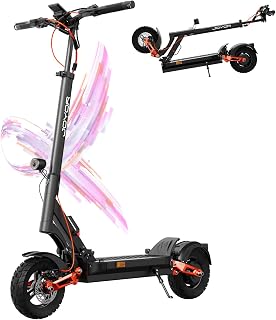 JOYOR E Scooter T Serie, Reichweite 40-100Km, Elektroroller mit Hydraulische Federstoßdämpfer Vorne und Hinten, Faltbarer E Roller Offroad, 150 KG Tragkraft
