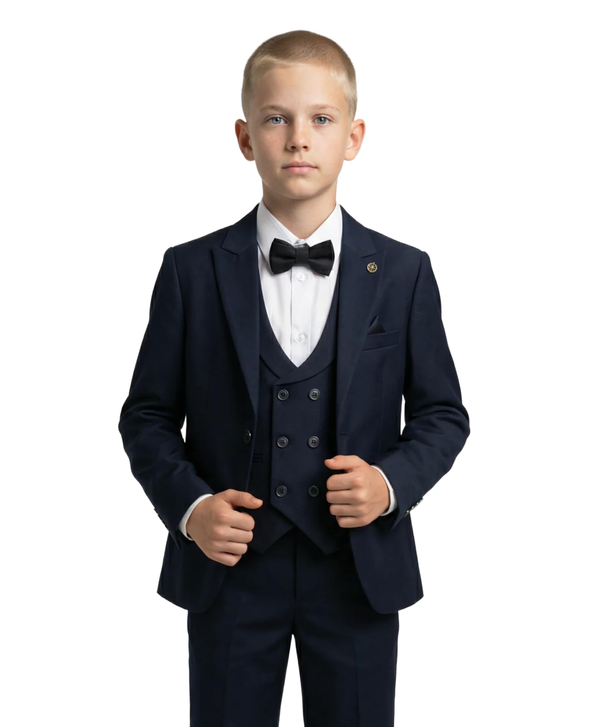 SIRRI Ensemble de Costume Formel 5 pièces pour garçons, Coupe Slim, pour Bal de Fin d'année et Occasions spéciales, de 1 à 16 Ans
