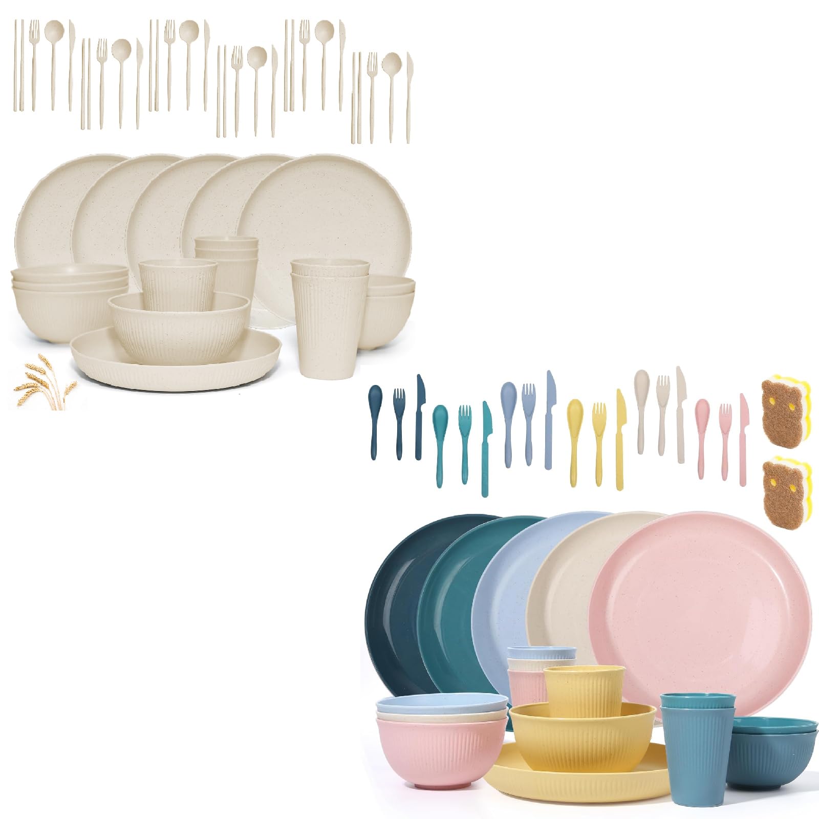 Wheat Straw Dinnerware Sets