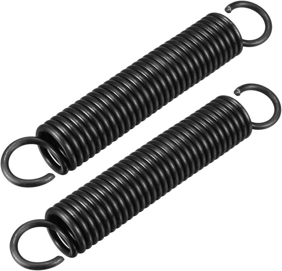 sourcingmap Extension Spring - 2.5mm Wire Dia , 18mm OD , 115mm Free Length Spring Steel Small Dual Hook Tension Spring 2pcs