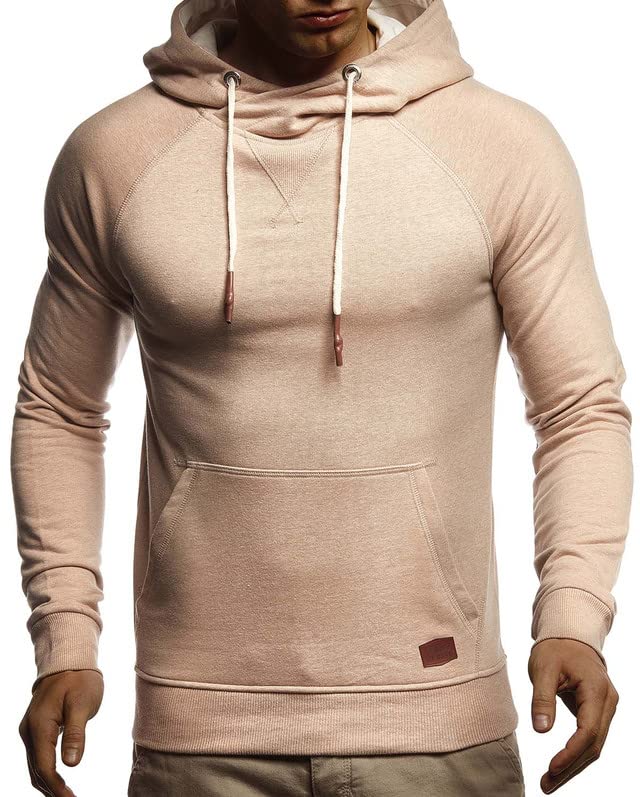 Leif Nelson Men's Straighfit Hooded Sweatshirt | Modern Stylish Longsleeve Hoodie Pullover