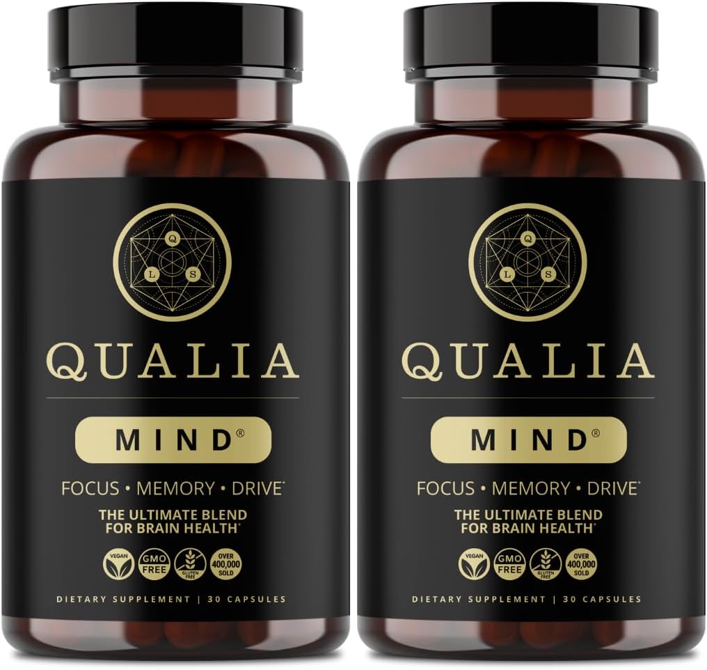 Qualia Mind — Beat Brain Fog | Doctor-Formulated Premium Brain Nourishment | Fuel Focus, Drive & Energy | 32 Ingredients Including Lion’s Mane, Cognizin™️, Ginkgo & More| 2 Week Supply* - Image 1 of 8