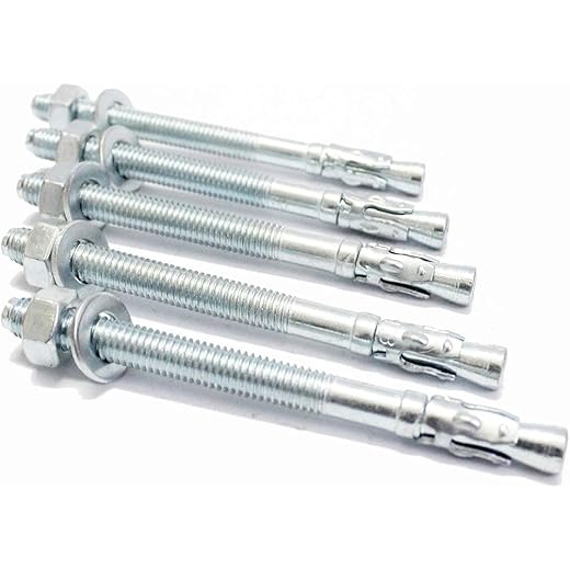Wedge Type Fully Threaded Design Expansion Zinc Plated Anchor Bolts size (10mm X 150mm) (4)