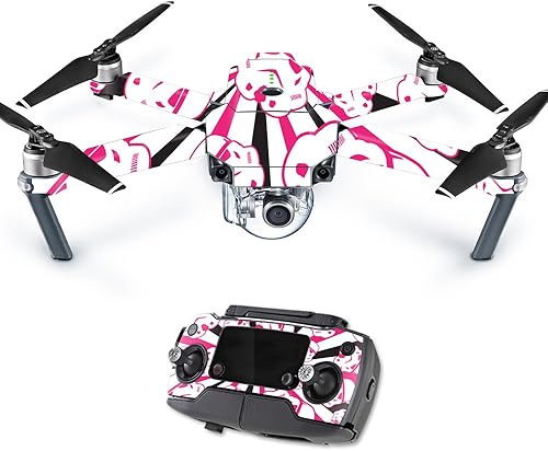 MightySkins Skin compatible con DJI Mavic Pro Quadcopter Drone - Pink Trooper Storm | Funda protectora de vinilo duradera y única | Fácil de