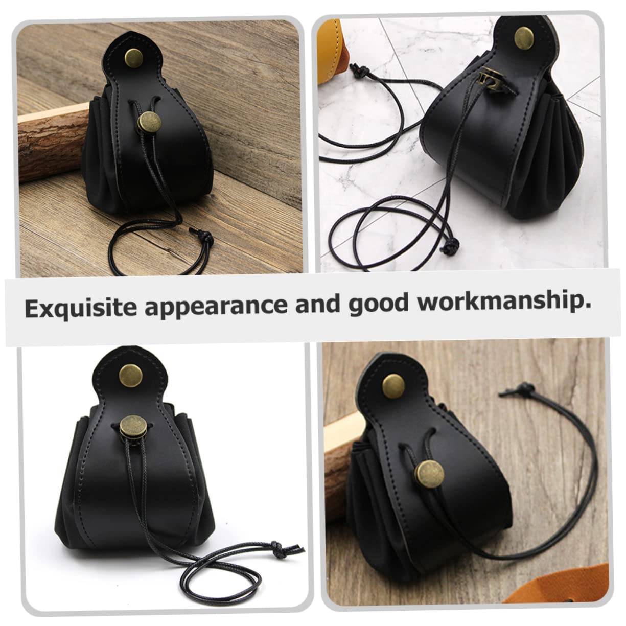 TOYANDONA 4pezzi Borsa Porta Dadi Pelle Organizer Pratico Per Giochi e Gioielli Sacchetto Anti-usura Compatto e Facile Da Pulire