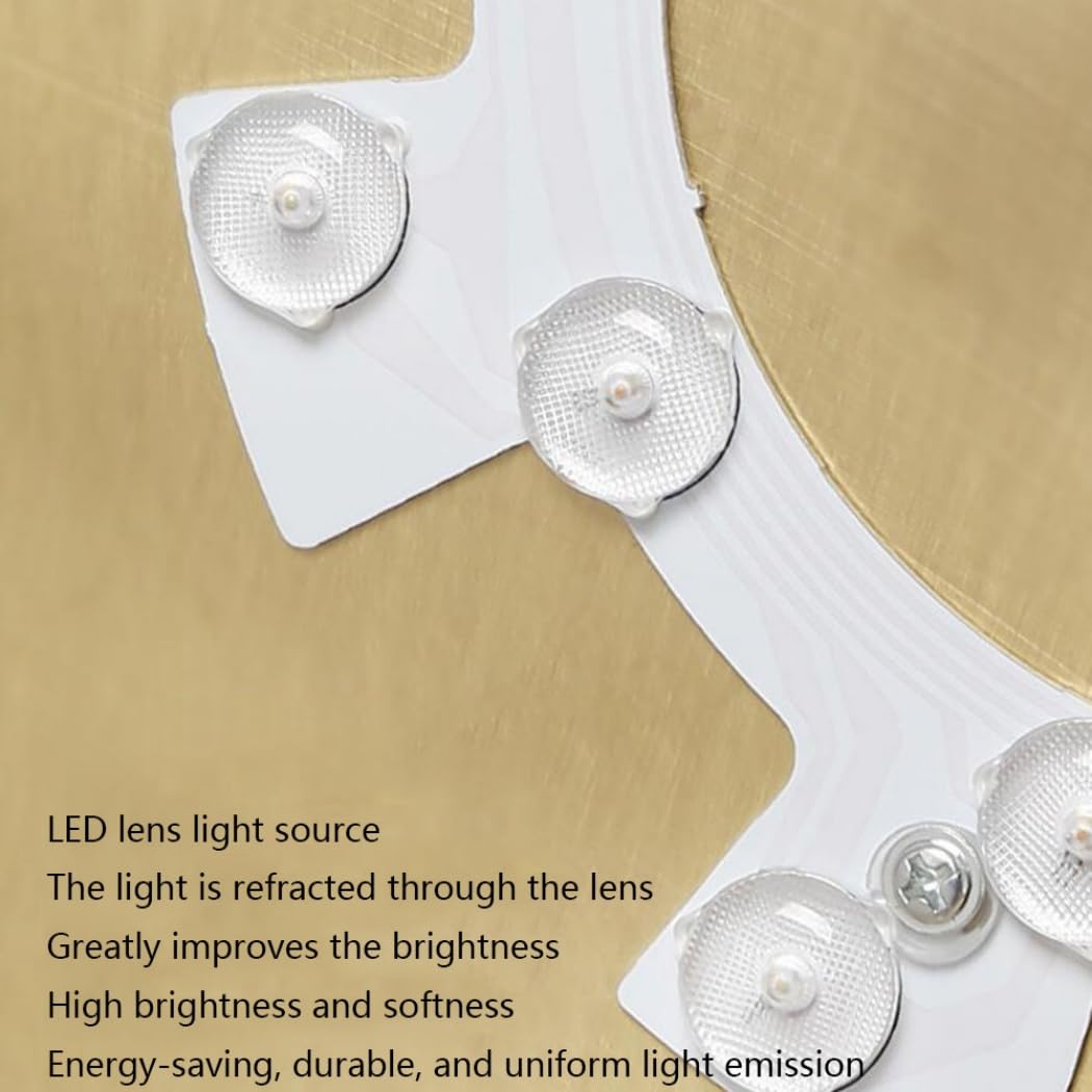Lampa Sufitowa Ściemnialna 3000K-6000K Łatwe W Montażu Lampy Sufitowe LED Cienka, Płaska, Nowoczesna Oprawa Oświetleniowa Do Montażu Podtynkowego Trójkolorowa, Ściemnialna, Smukła Lampa KNBVFHG