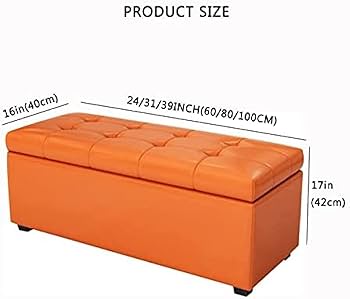 Amazon.co.jp: フットスツール 収納オットマン、レザー