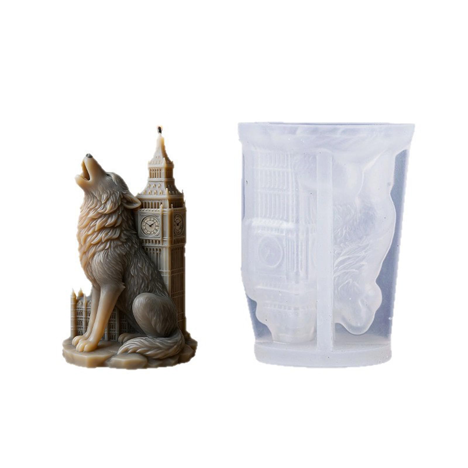 ZEPFJHE Artistic Animal and Landmark Themed Silicone Candlewax for Crafting Decorative and Soaps Multifunctional Silicone Candlewax Mold