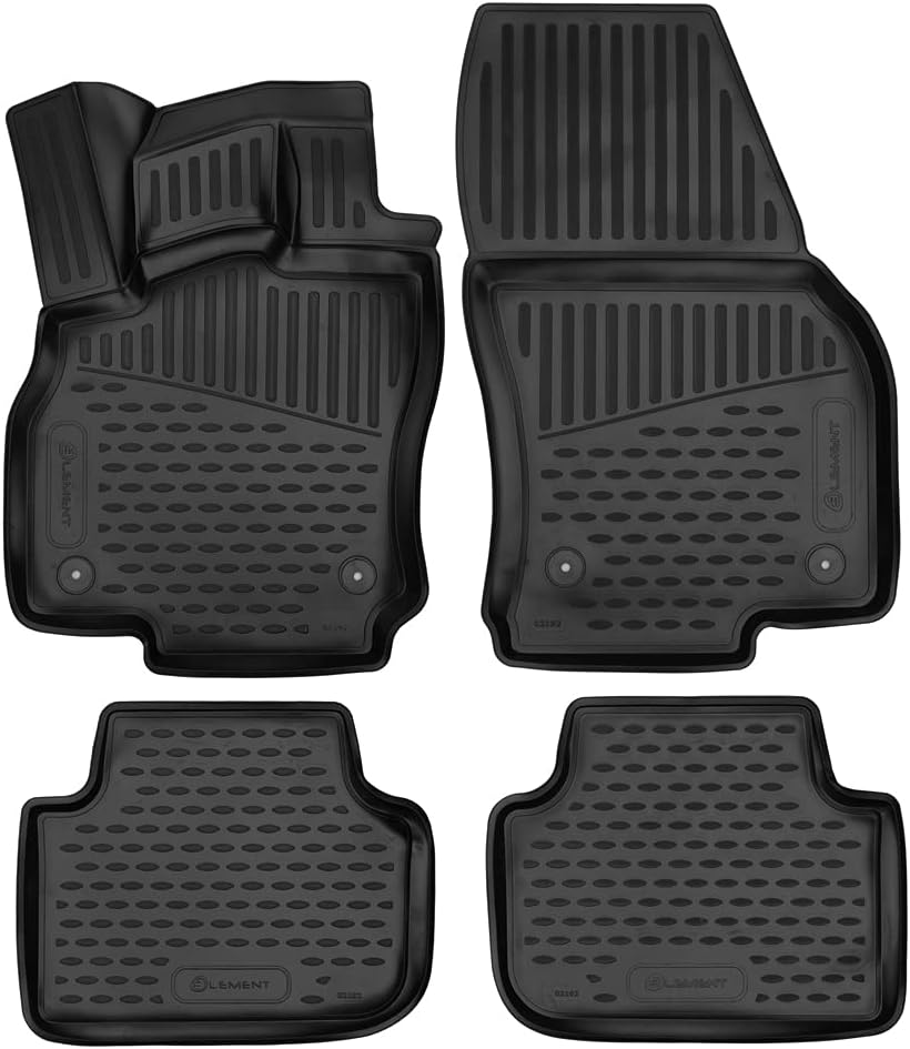 Element Tappetini In Gomma 3D Per Hyundai H-1 Mk1 (1997-2007), Set 2 Pezzi, Antiscivolo, Facili Da Pulire