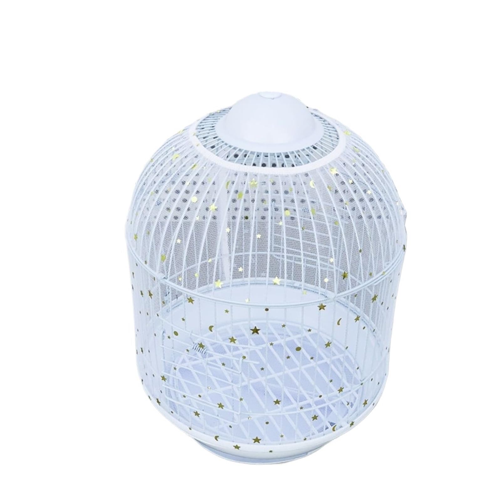 PUYUNA Bird Cage Net Cover, Black White Nylon Mesh Multiple Sizes Easy Clean Seed Catcher Guard(White,M)(White,XX Large)