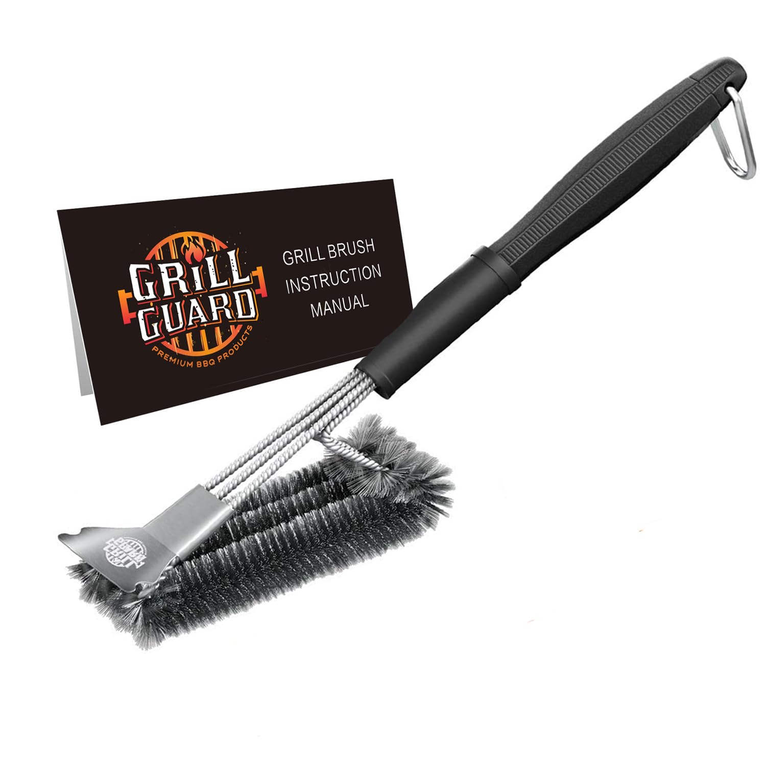 Brosse de Nettoyage Barbecue Acier Inoxydable 35 cm Grattoir Weber Gaz Charbon