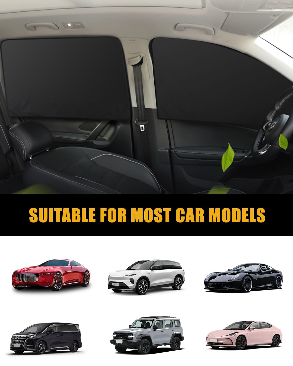 Parasoles Magnéticos Para VW Caddy 5 (2020-2025) - Set De 4 Cortinas Laterales Con Imán, Protección UV Y Privacidad