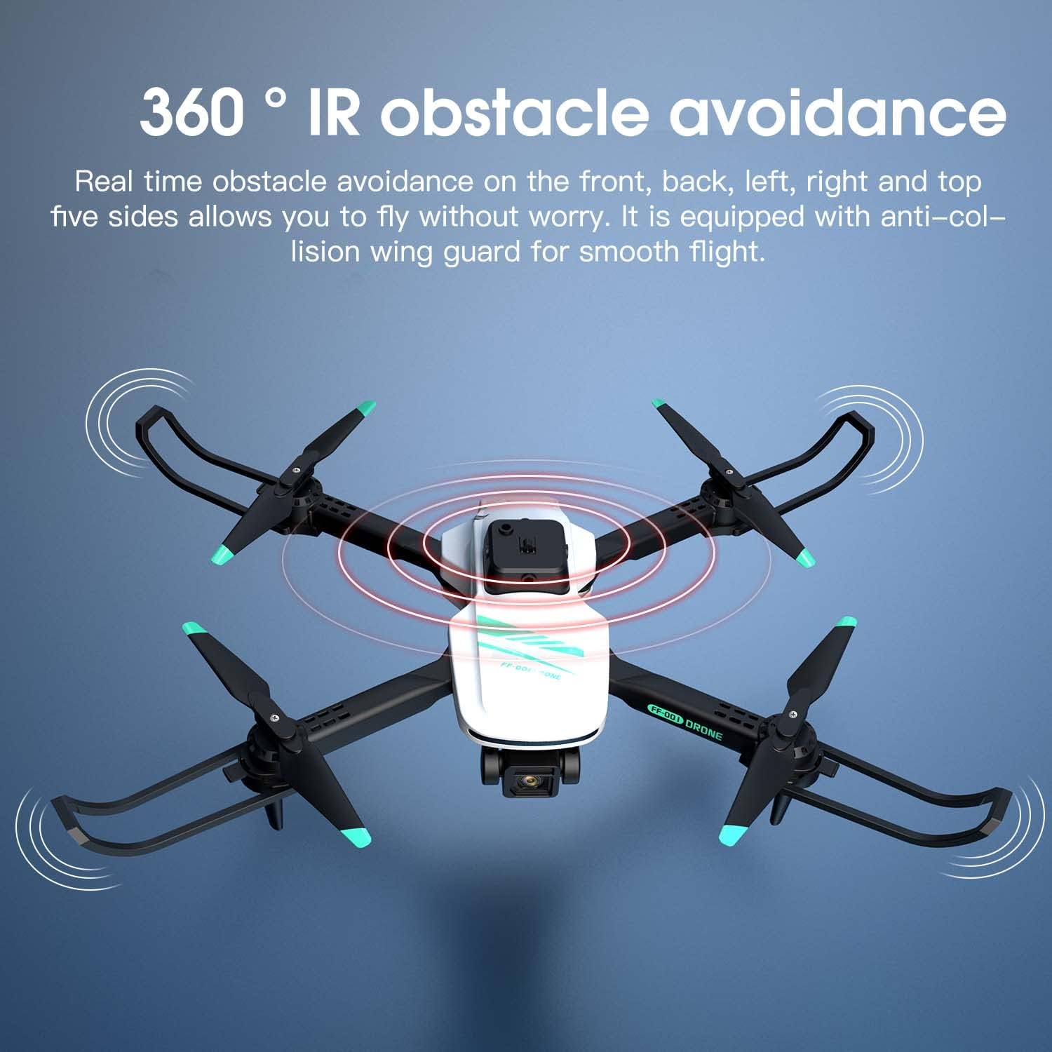 TizzyToy Drone with Camera 4K, Drones for adults, WiFi FPV RC Quadcopter with Gesture Control, 3D FlipFoldable Mini Drones Toys Gifts for Kids Beginners, Drone with LED Lights, Headless Mode,One Key Start Mode