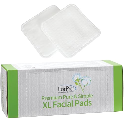 ForPro Premium Pure & Simple XL Facial Pads, Triple Layered