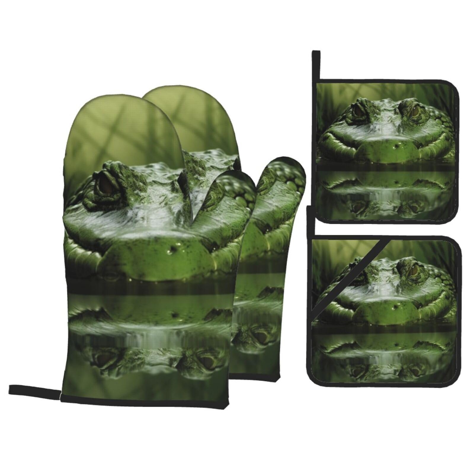 Gants de cuisine et maniques résistants à la chaleur gants de cuisine anti-glisse verts Gator