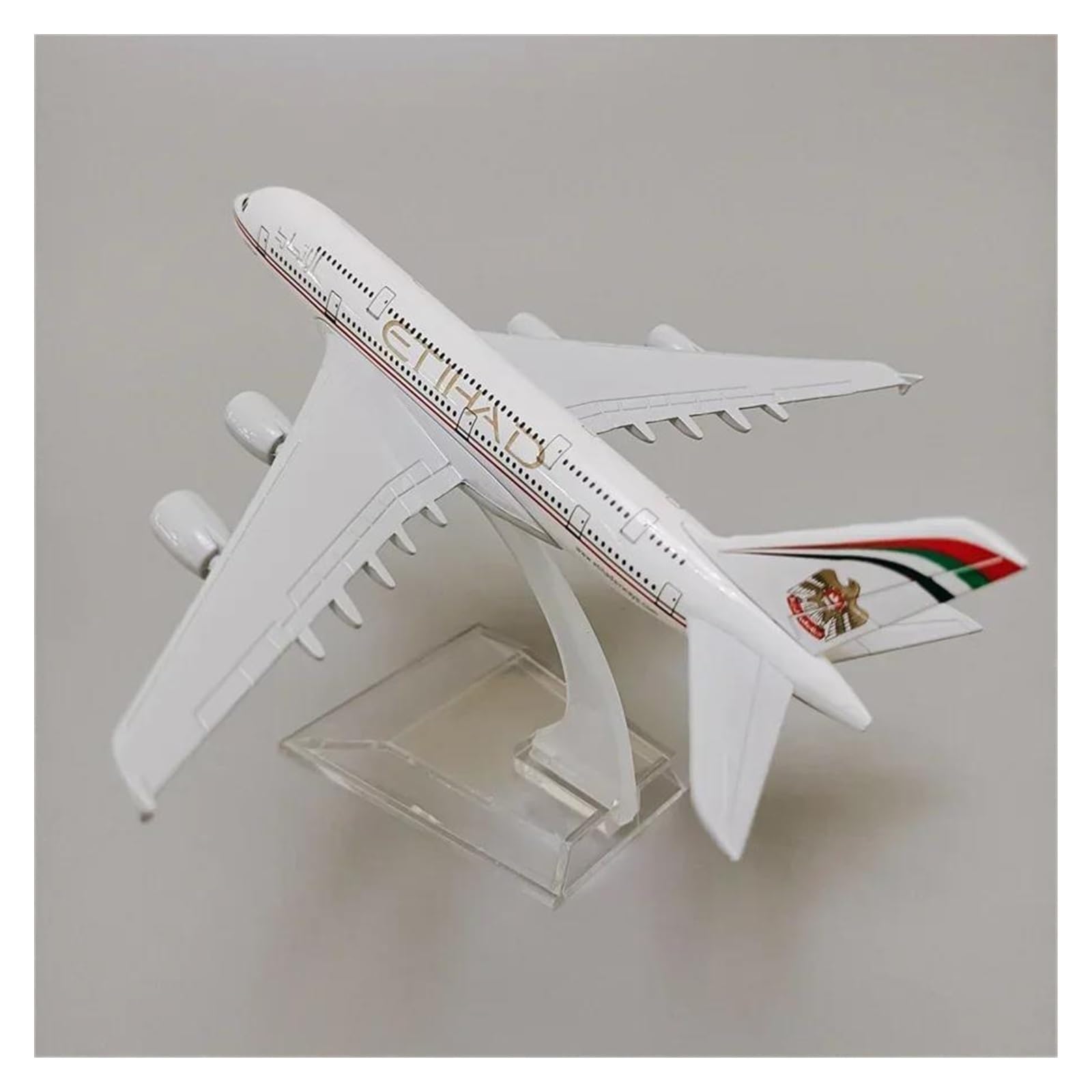 Modelo de avión Etihad A380 de aleación metálica el regalo ideal para coleccionistas